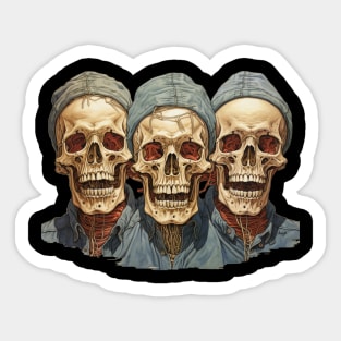 Buddies in Hats Sticker